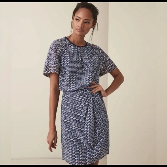 Reiss Heidi Diamond Print Dress size 2 - Picture 1 of 8